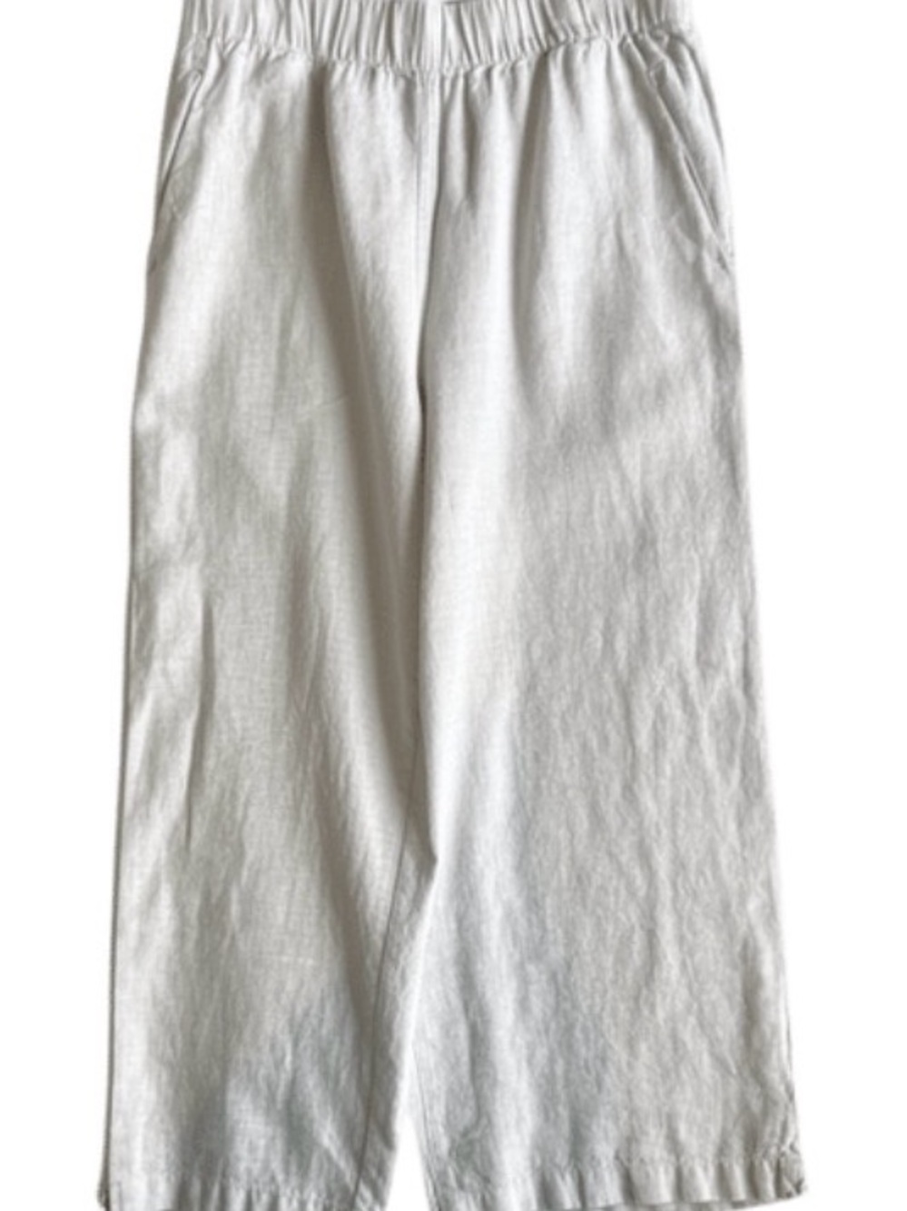 Natural Wide Leg Linen Culottes